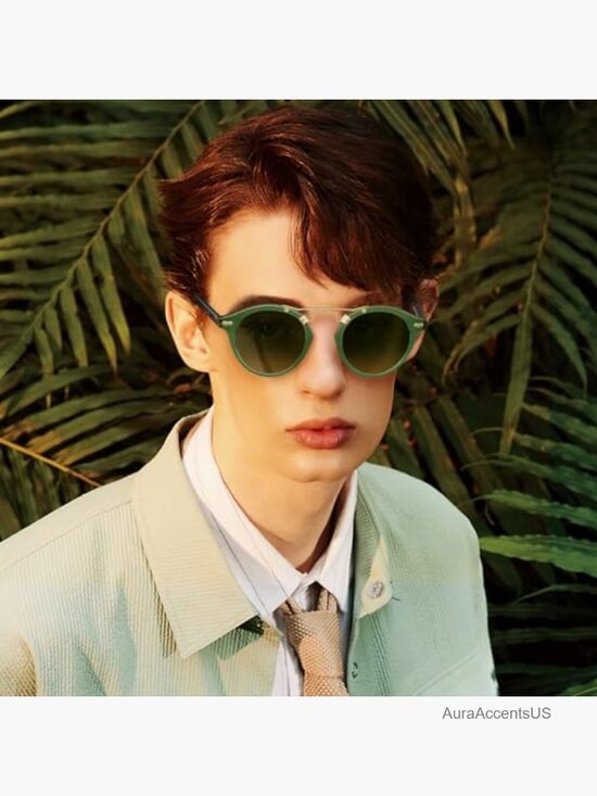 Retro Double Bridge Acetate Polarized Sunglasses UV  display picture 1